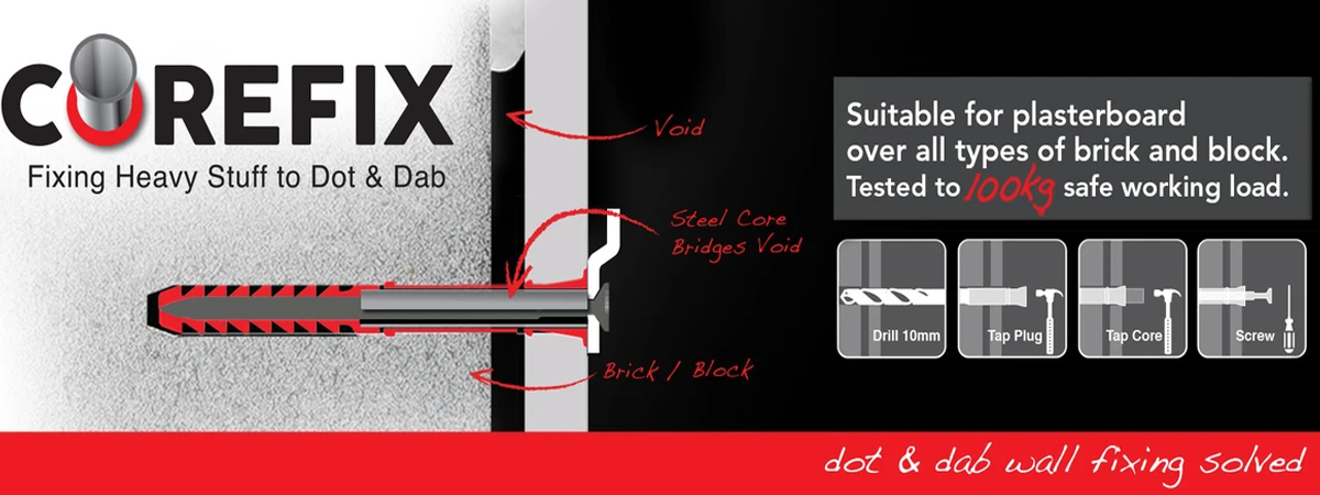 Corefix Original Dot & Dab Plasterboard Fixings